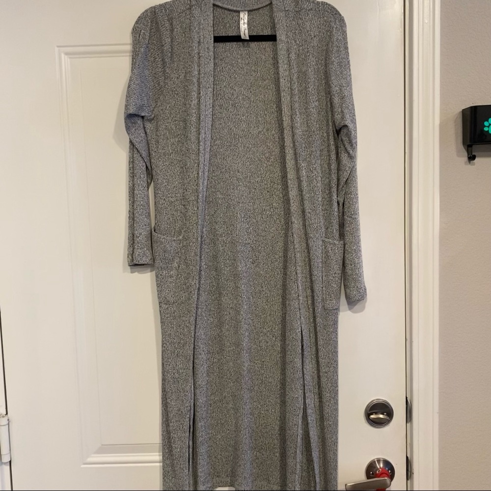 Small Heather Grey Duster Cardigan